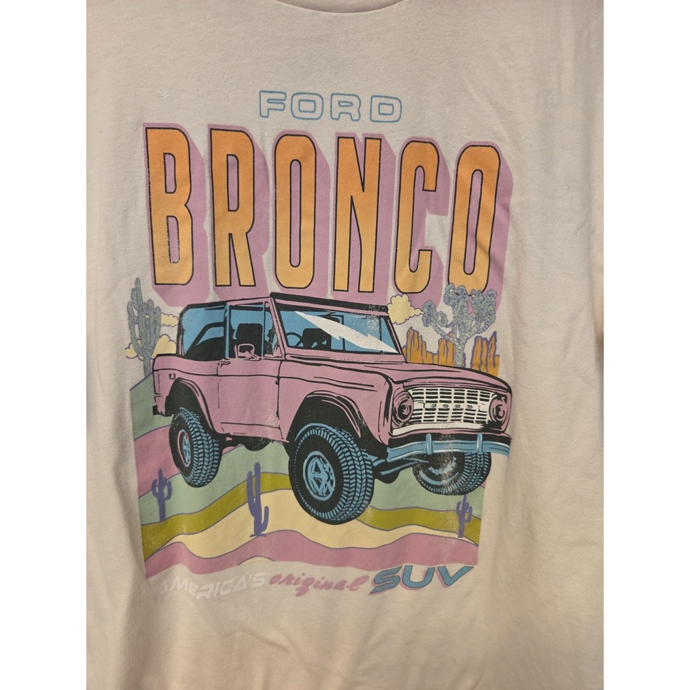 Ford Official Licensed Product Bronco 4-Wheel Drive Vintage Tee Pink -2XL - Picture 2 of 7
